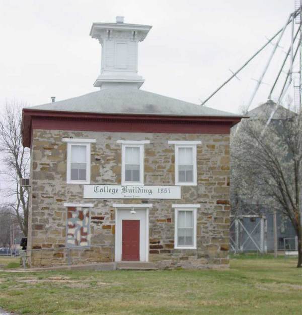Hartford, KS: The College Building - now used as the Senior Center