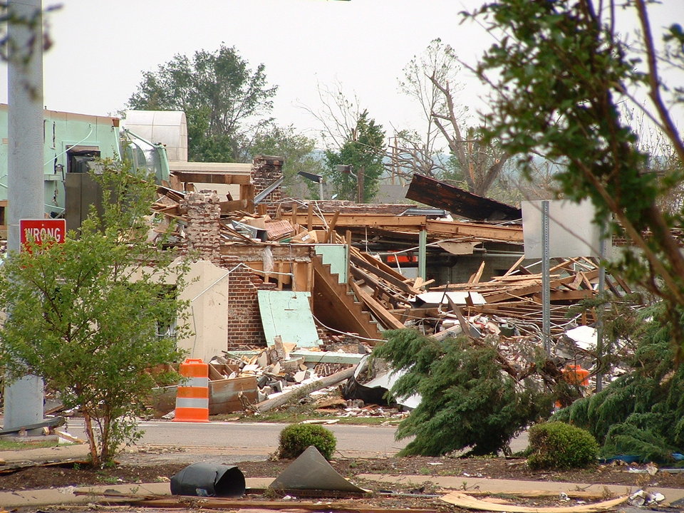 Jackson, TN: Damage from Tornado in May, 2003