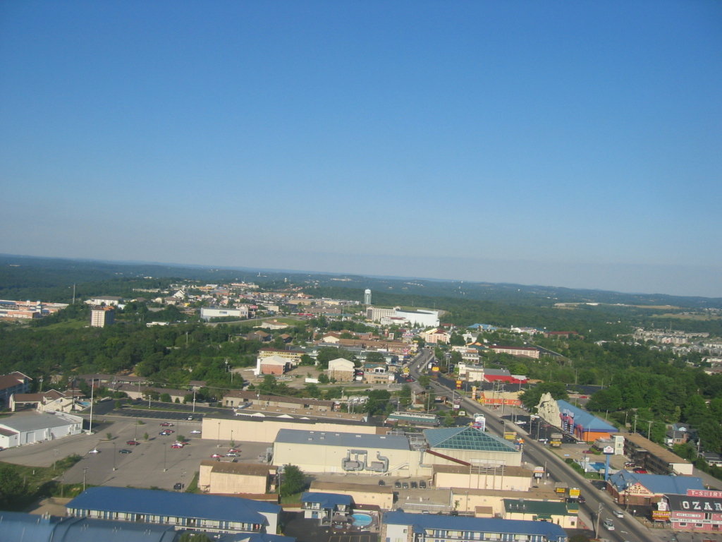 Branson, MO: View of Branson from a helicopter.