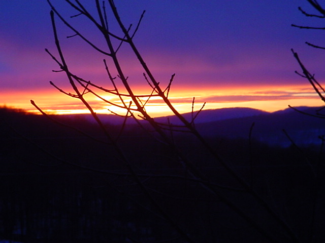 Bovina, NY: sunset on Weber Hill