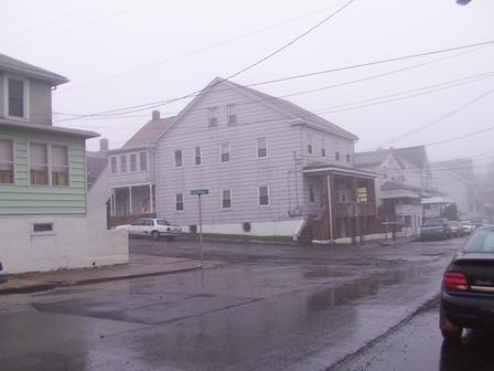 McAdoo, PA: Fog over Sherman Street in McAdoo, Pennsylvania.