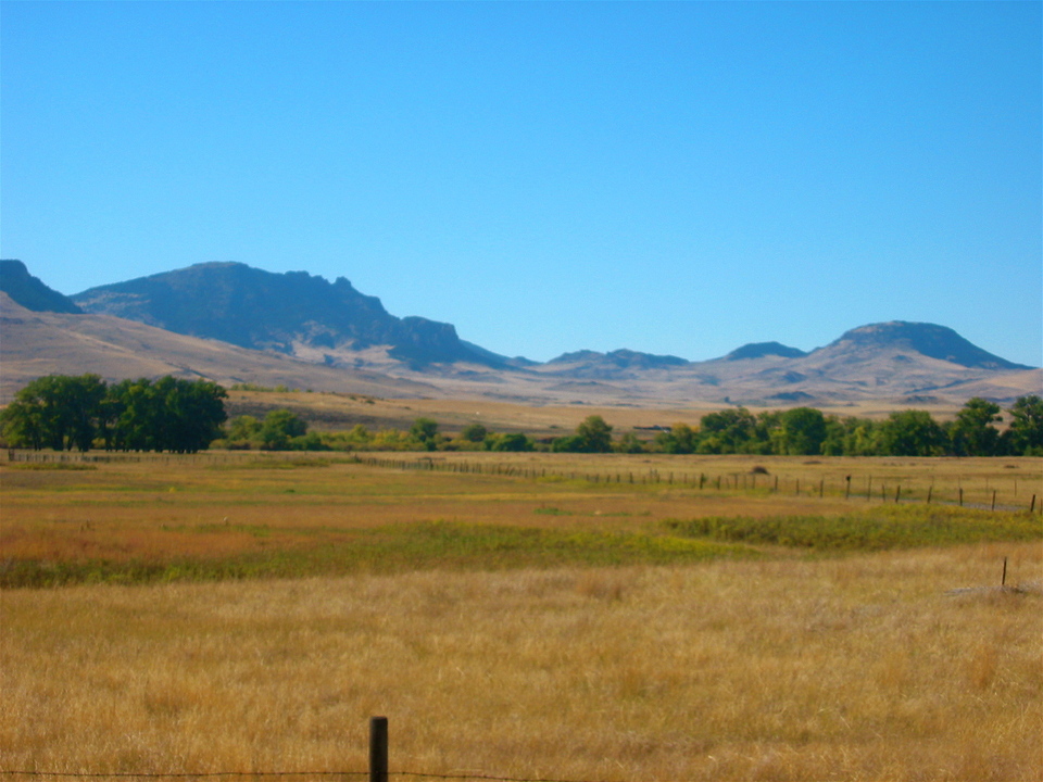 Cascade, MT: Looking out at the horizon, the residents of Cascade, Montana enjoy this view of the mountain range known as "The Sleeping Giant."
