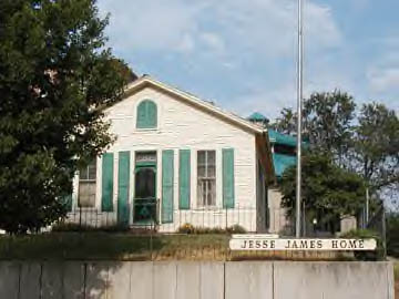 St. Joseph, MO: Home where Jesse James was shot and killed by his cousin Bob Ford on April 3, 1882.
