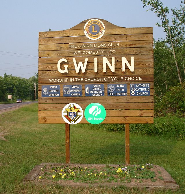 Gwinn, MI: You are entering the City of Gwinn, Michigan