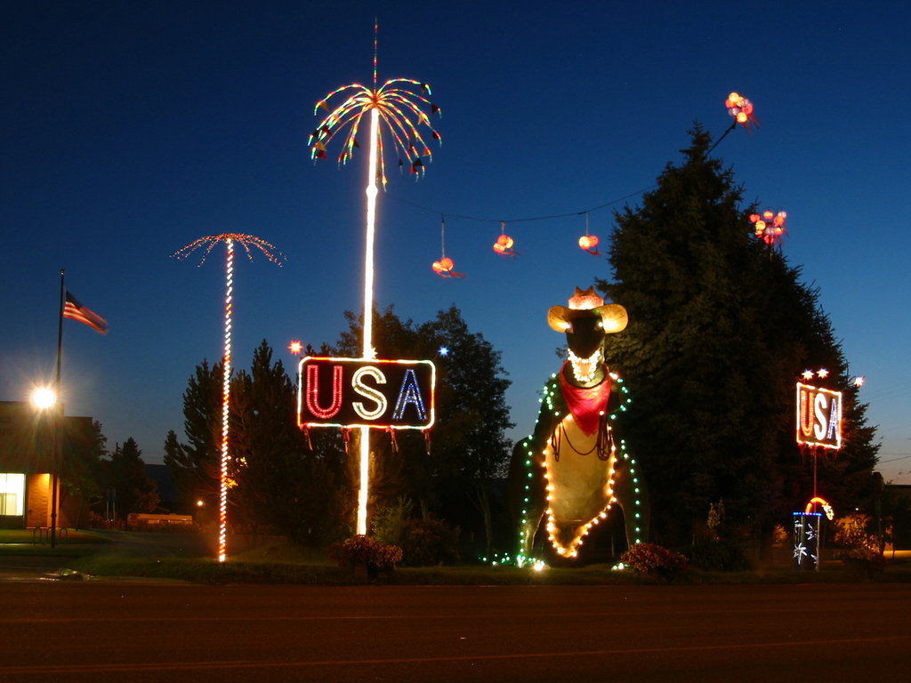Vernal, UT: Rex decorated for 4th of July