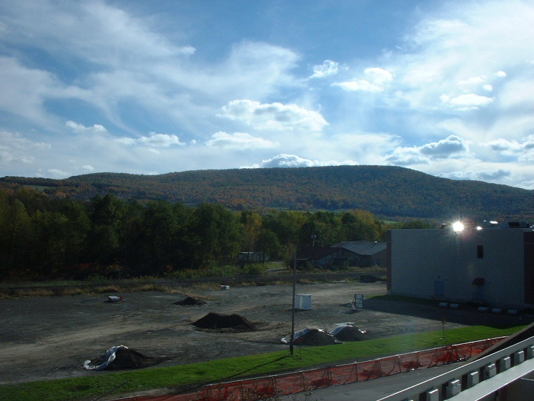 Oneonta, NY: mountain view from parking garage, Oneonta, NY