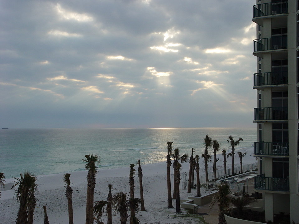 Destin, FL: Evening sky in Destin, seen from a condo on the gulf