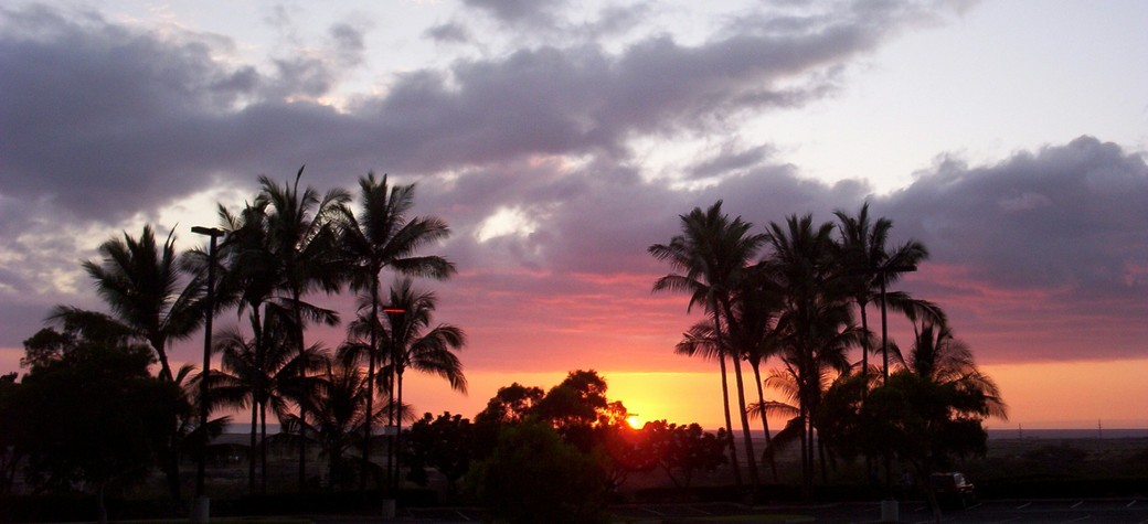 Kailua, HI: Sunset as seen from the K Mart parking lot