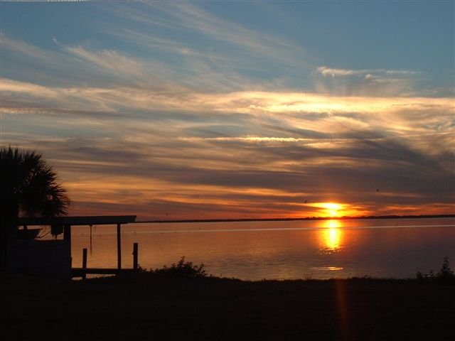 Cape Canaveral, FL: Sunset looking accross Banana River Lagoon