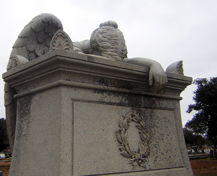 Columbus, MS: The weeping angel in Friendship Cemetery.