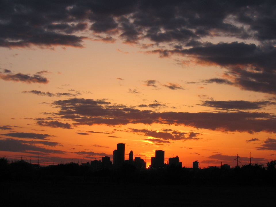 Oklahoma City, OK: Sunset over Downtown OKC