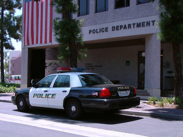 Baldwin Park, CA: City Police Car in Front of Dept