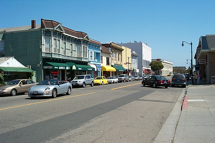 Alameda, CA: View of Lincoln Avenue. looking toward Park Street