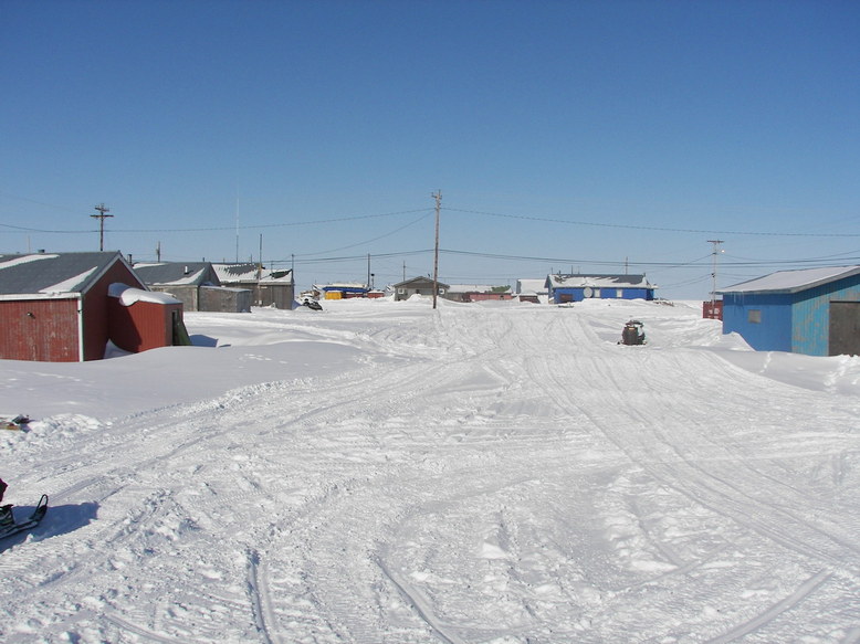 Savoonga, AK : middle of the village looking out to the ocean photo ...