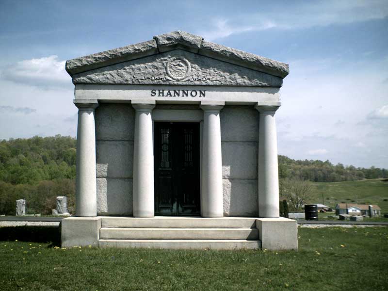 Matamoras, OH: The Shannon mausoleum; the biggest landmark in the Matamoras Cemetery.