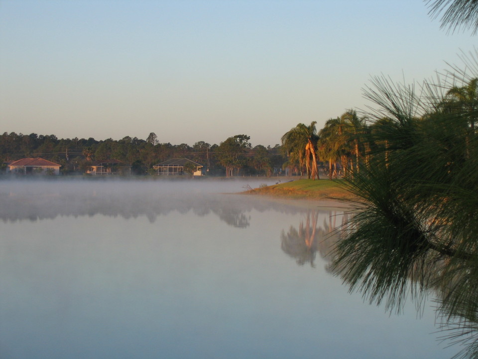 Orangetree, FL: Early Morning Lake from Summerfield Drive Property