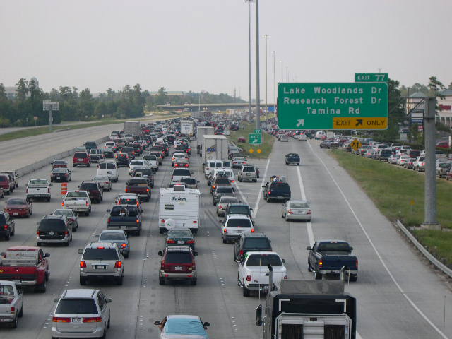 The Woodlands, TX: This is a picture taken of Interstate 45 during the evacuation for Hurricane Rita taken 9/22/05. The evacuation route came right through our city.