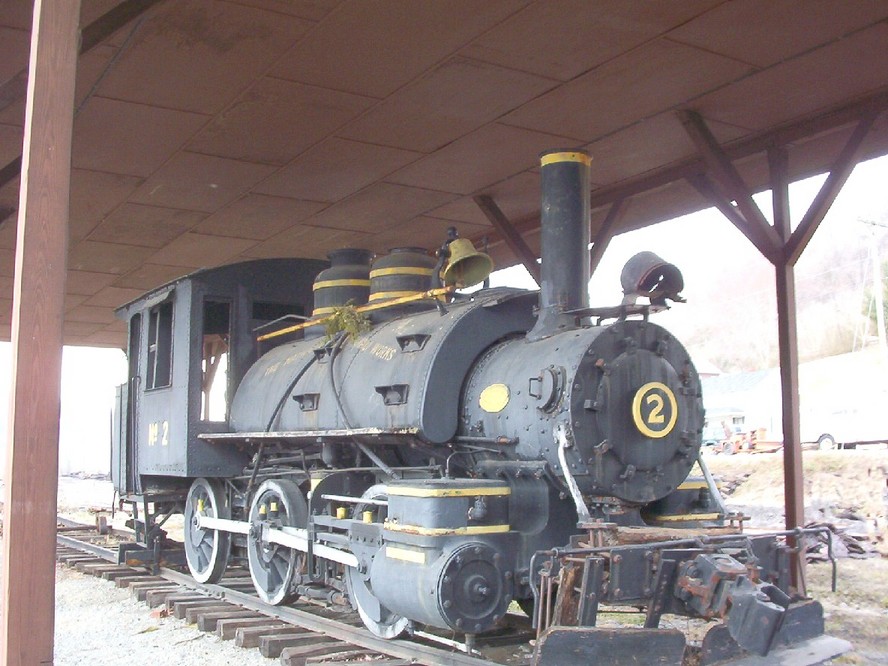 Saltville, VA: Mathieson Alkali Works Engine #2, located in Saltville, VA, as a museum piece