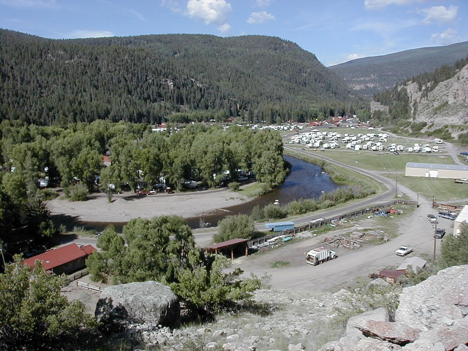 South Fork, CO: South Fork: Fun Valley RV Park. View from Hwy 160