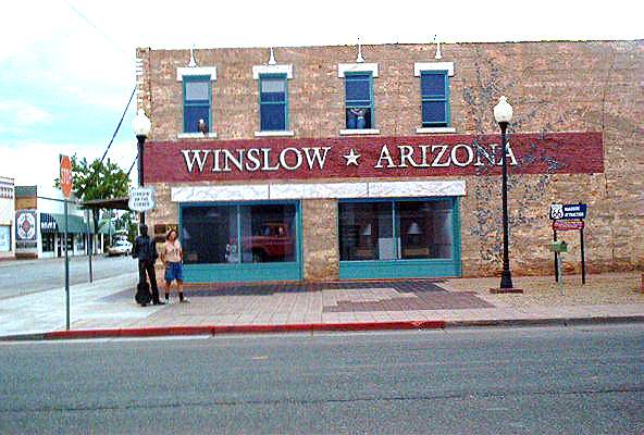 Winslow, AZ: standing on a corner in Winslow AZ