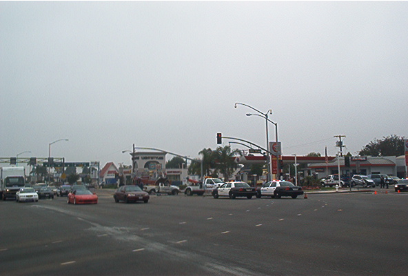 Costa Mesa, CA: busy intersection Costa Mesa CA