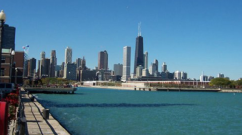 Chicago, IL: Chicago Skyline from Navy Pier