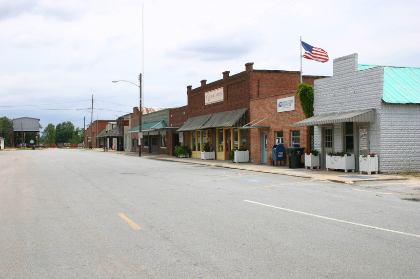 Warwick, GA: Post Office and town center