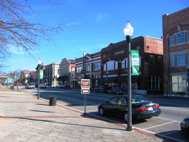 Americus, GA: West Lamar Street looking East, downtown Americus