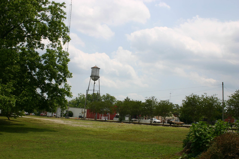 Bowman, GA : Business center and water tower photo, picture, image