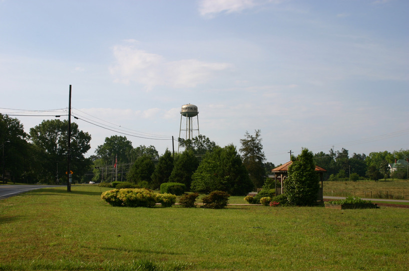 Martin, GA: City park and water tower