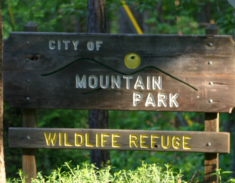 Mountain Park, GA City Sign designated Wildlife Refuge photo