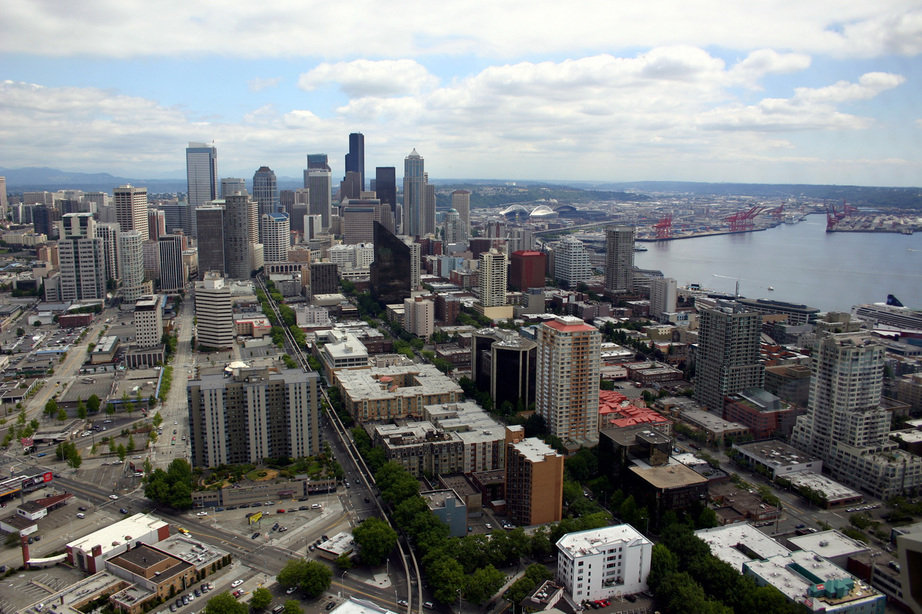 Seattle, WA: Seattle downtown from Space Needle