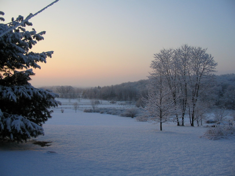 Clinton, OH: Sunset in Winter