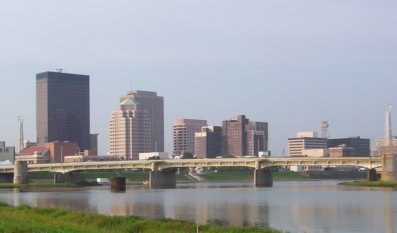 Dayton, OH: Downtown Dayton from the banks of the Great Miami River