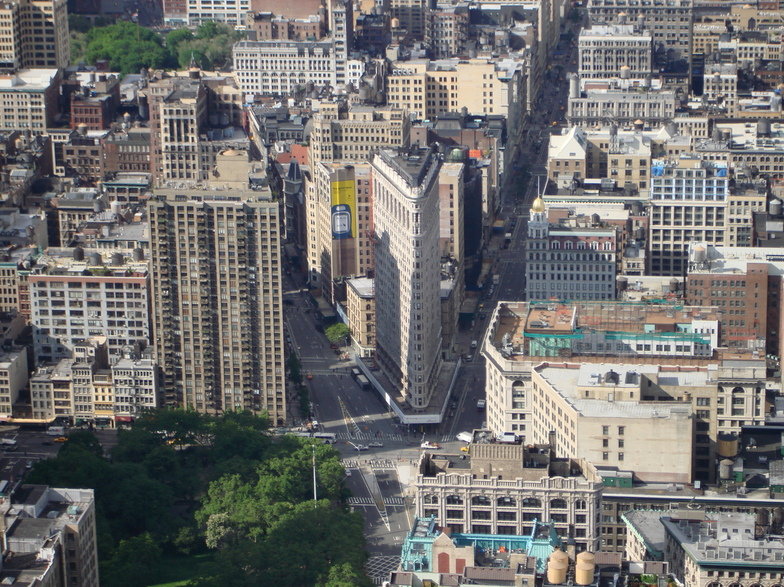 New York, NY: flatiron building from atop the Empire state building