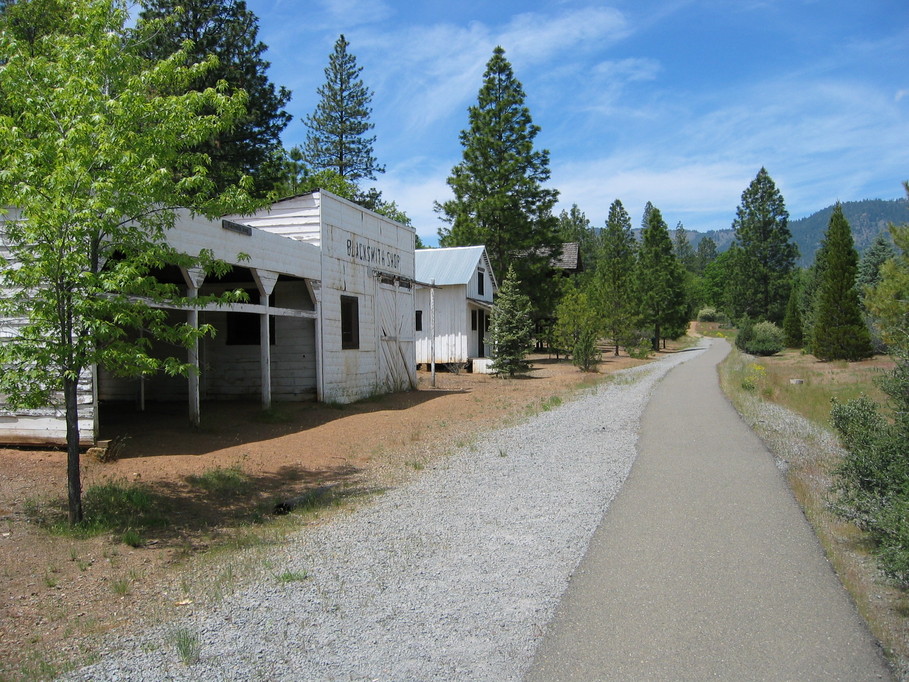 Yreka, CA: historic blacksmith shop and bike path