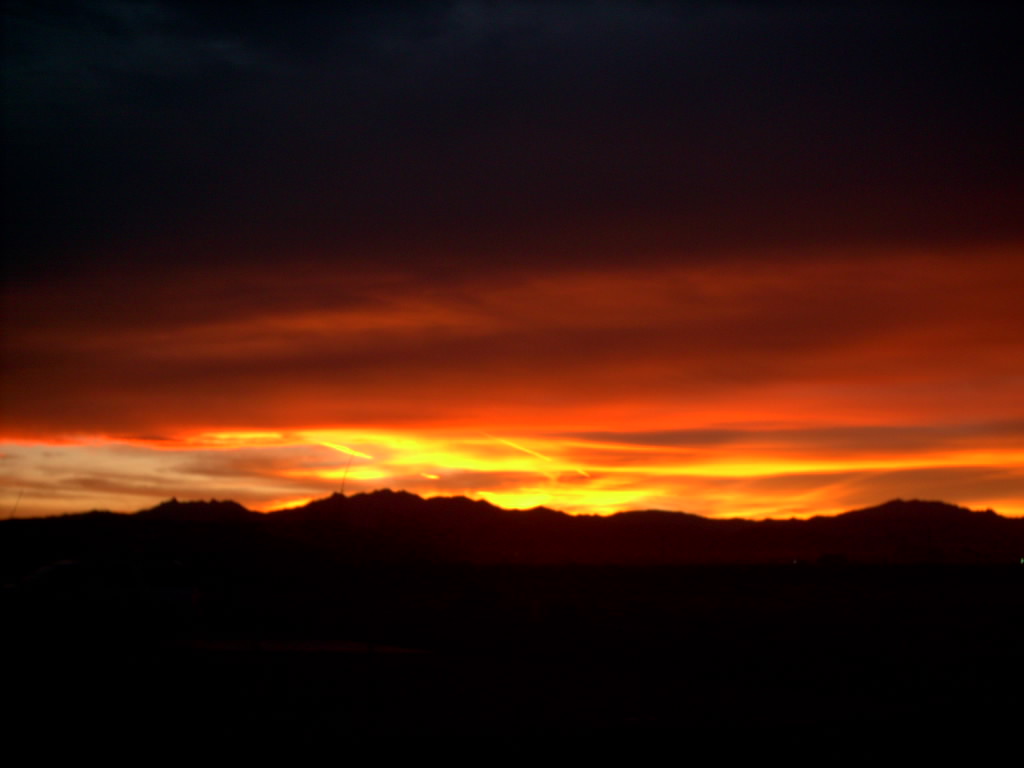 Golden Valley, AZ: Sun Rising in Golden Valley December 2005