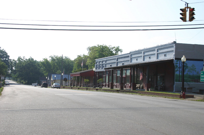 Crawfordville, GA Looking East on Broad Street Post Office photo