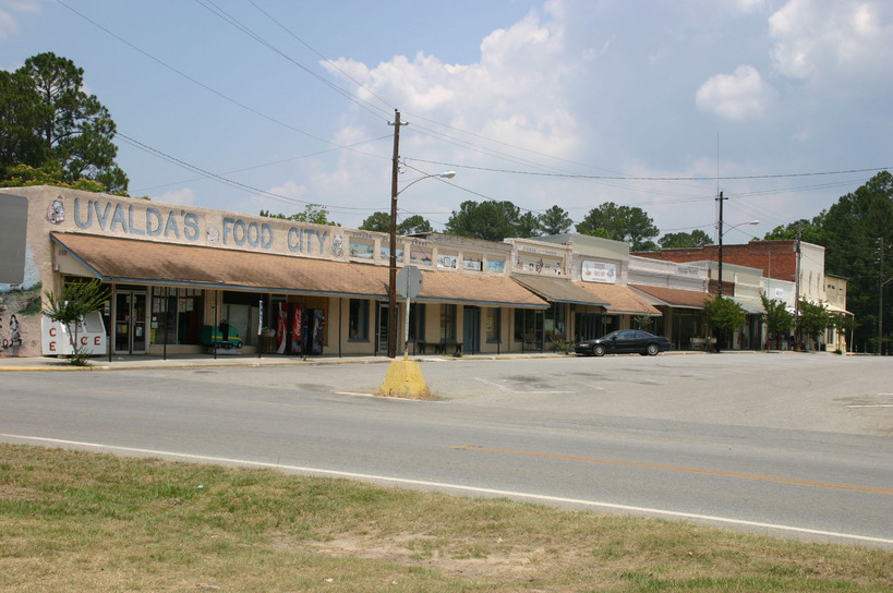 Uvalda, GA: Old business center - Railroad Street