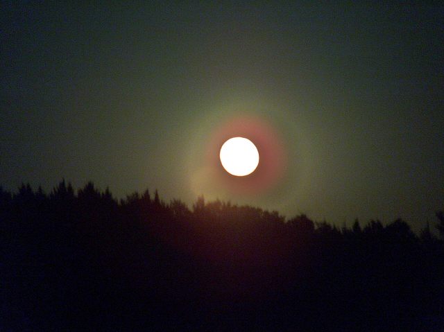 Fairfield, VT: Full Moon Rising Over Fairfield Pond