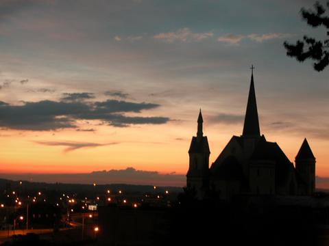 Grand Rapids, MI: Church at sunset, Grand Rapids MI