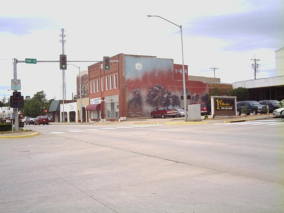 McAlester, OK: mural on the side of a building in downtown McAlester