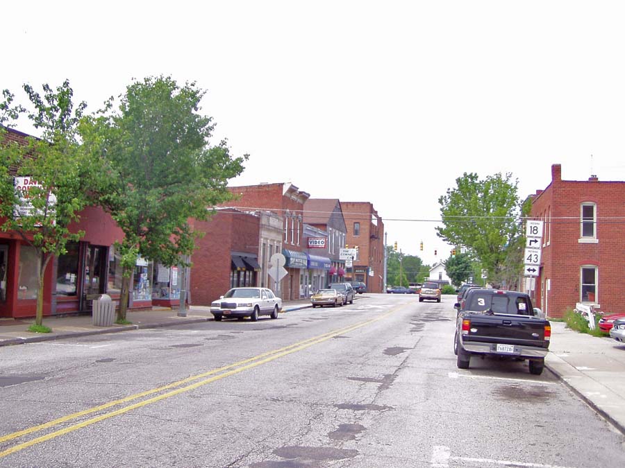 Brookston, IN Downtown Brookston looking towards the west photo