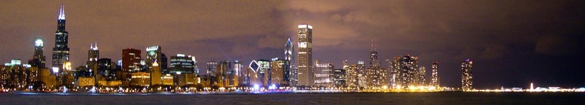 Chicago, IL: Skyline at Sunset