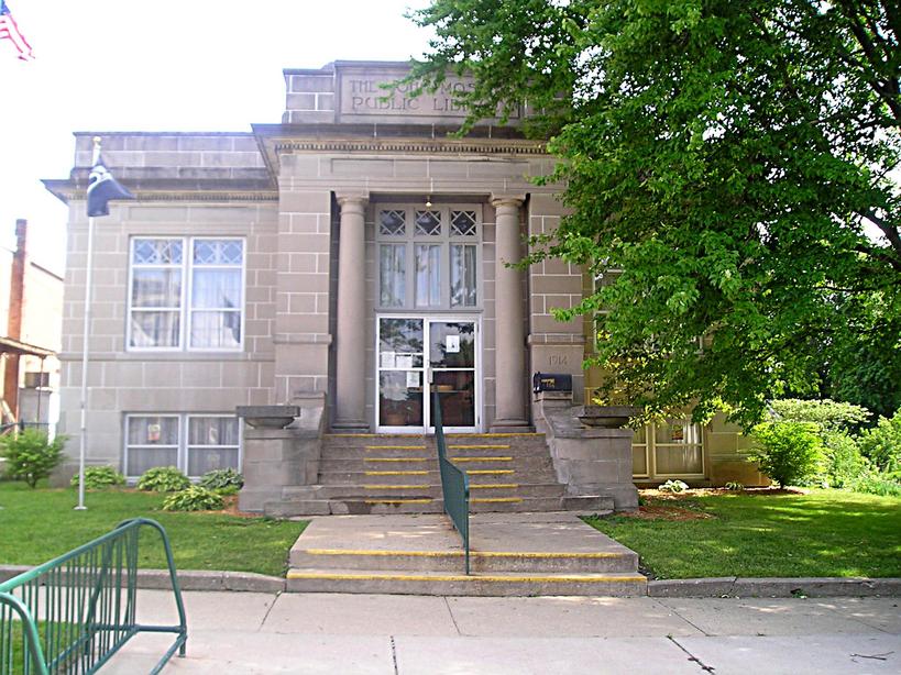 Abingdon, IL: The John Mosser Public Library in Abingdon, Illinois