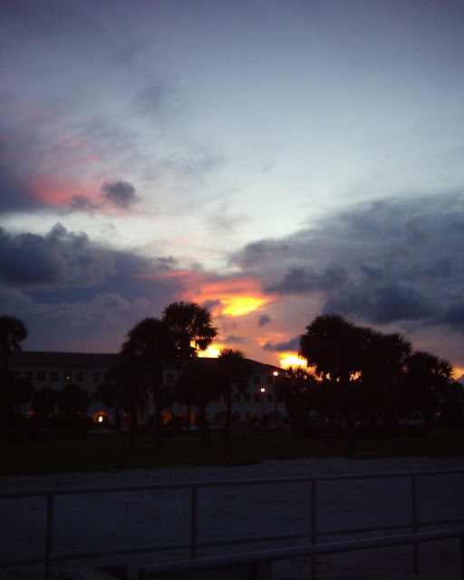 Vero Beach, FL: Central Beach from the beach at sundown