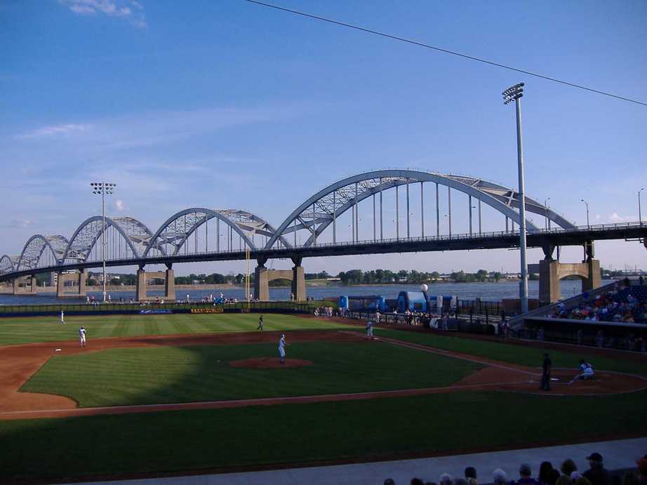 Davenport, IA: John O'Donnell Stadium Inside Centennial Bridge in background