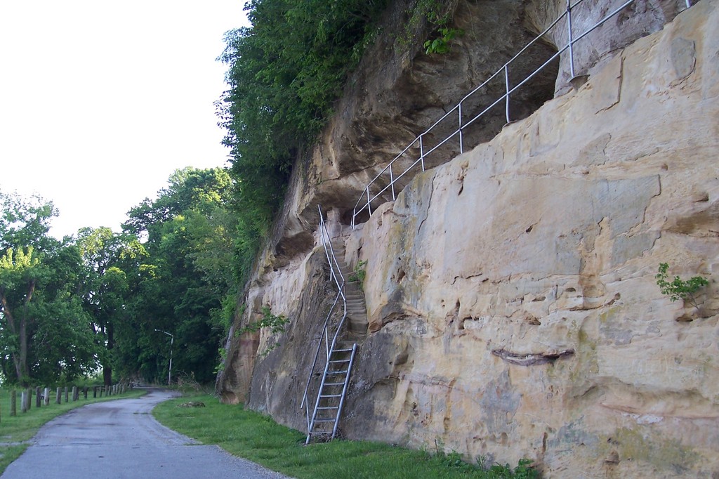 Rockport, IN: The Bluff - This is the upper cave, located at the Bluff in Rockport on the Ohio River.
