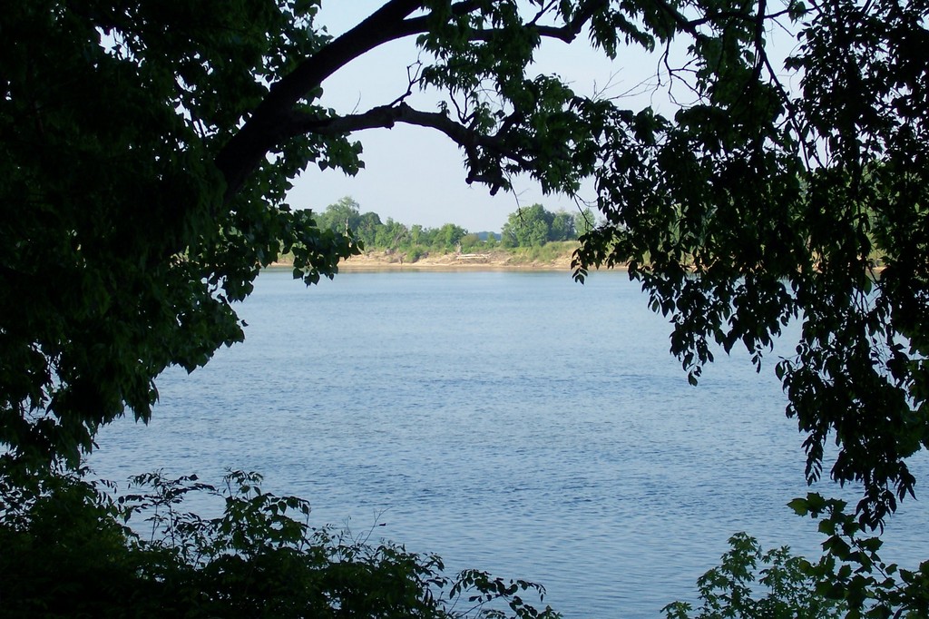 Rockport, IN: A view of the Ohio River as seen from The Bluff in Rockport.