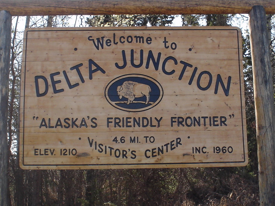 Delta Junction, AK: Delta Junction Sign